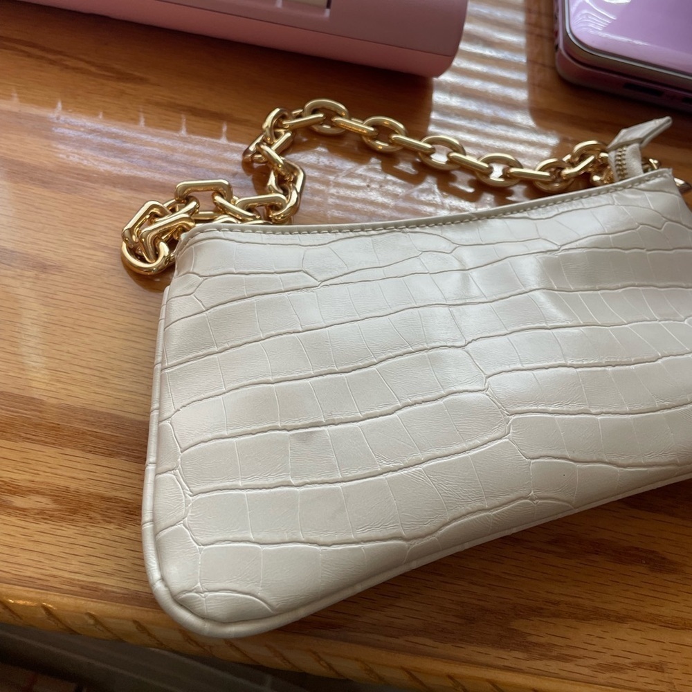 Zara Chain Link Python Embossed Purse - Picture 2 of 10